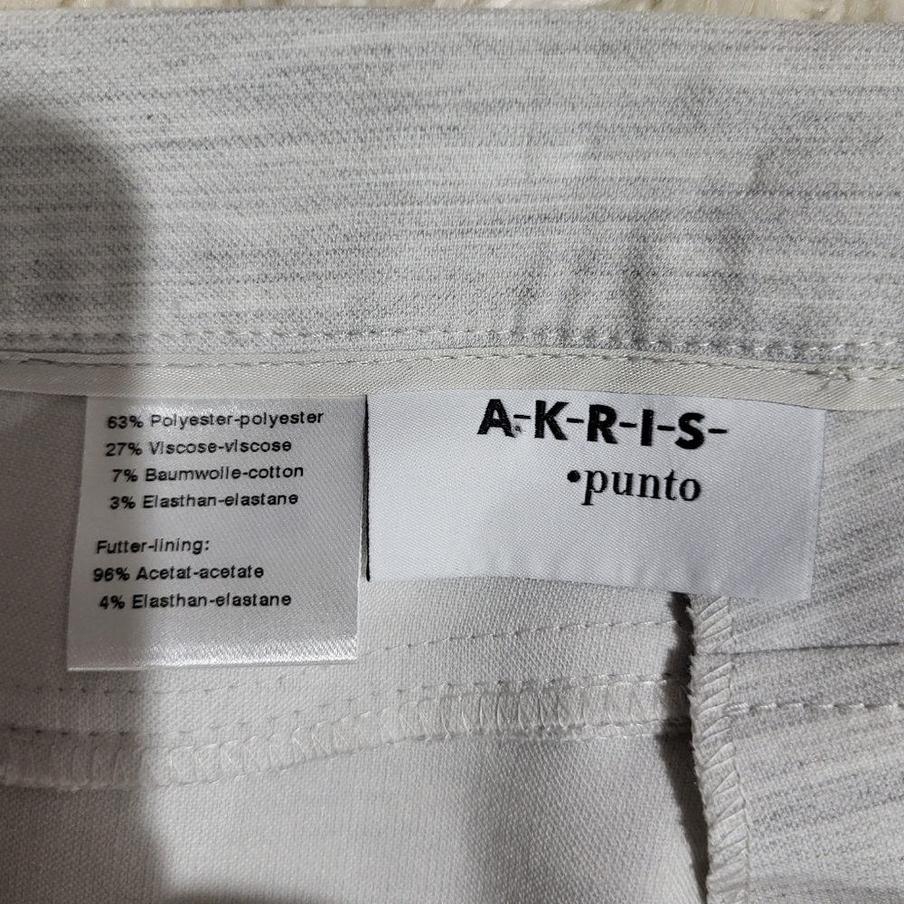 AKRIS PUNTO Ankle Length Pants Franca Techno - Cotton Cropped Size 12 - Picture 7 of 16